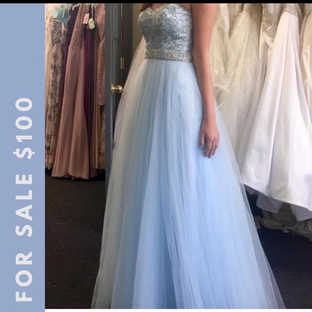 Light Blue Sherri Hill size 2